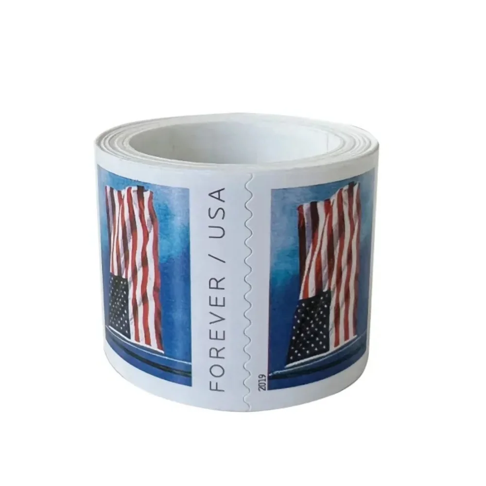 Forever Stamps Roll Of 100 First Class USPS Stamp 2019 Mail U.S.A. Flag Postage‎